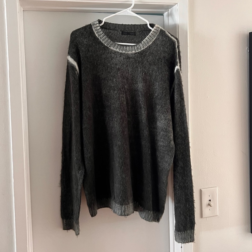 Zara Men's Charcoal Crewneck Sweater